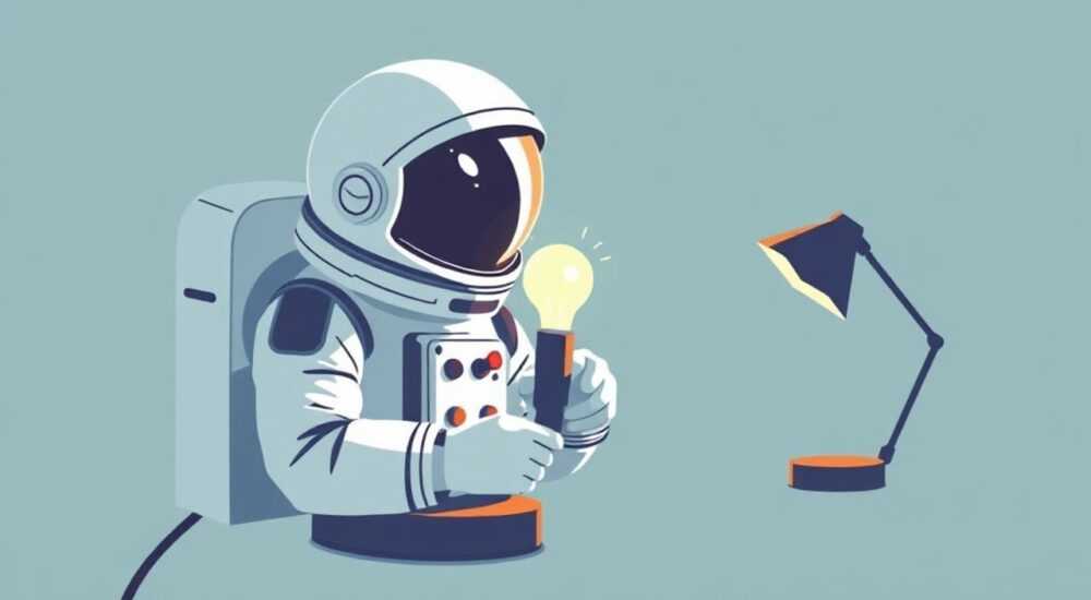 Как починить светильник космонавт