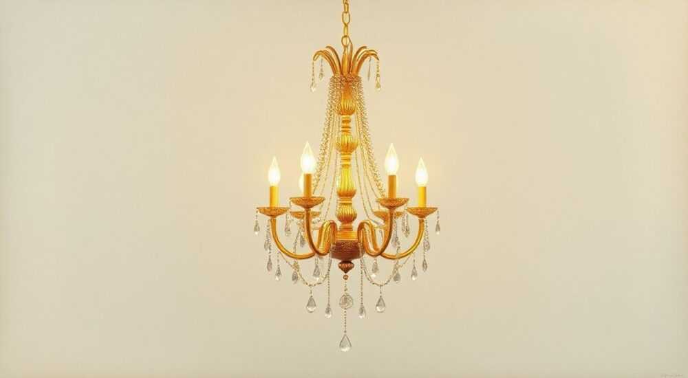 Как покрасить золотую люстру