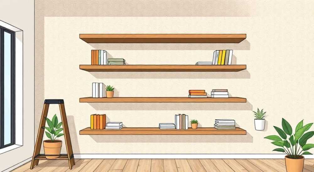 Как поставить стеллажи с обоями в магазине