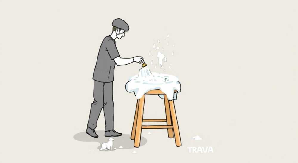 Как постирать чехол на табурет из травки