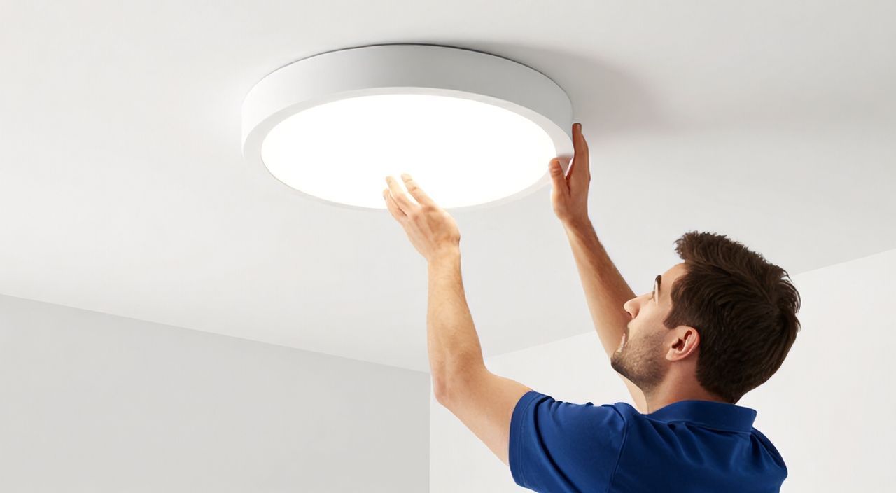 Как повесить led светильник на потолок