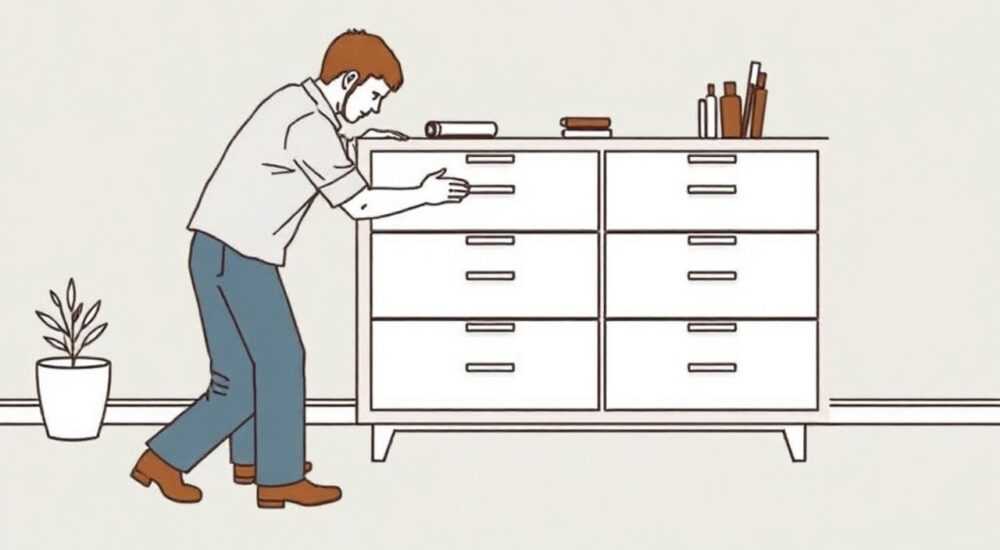 Как правильно поставить ящики выдвижные на комод