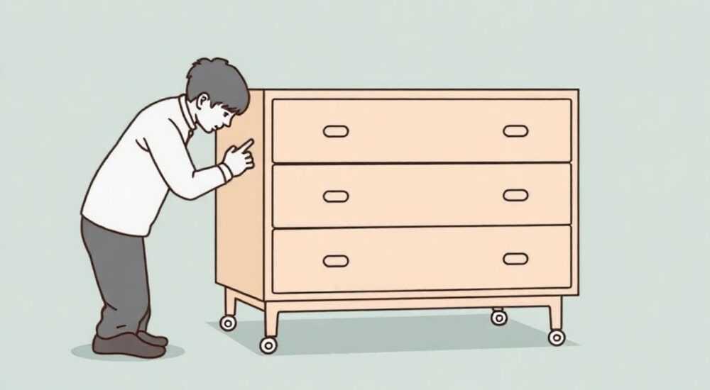 Как правильно установить колесики в комод