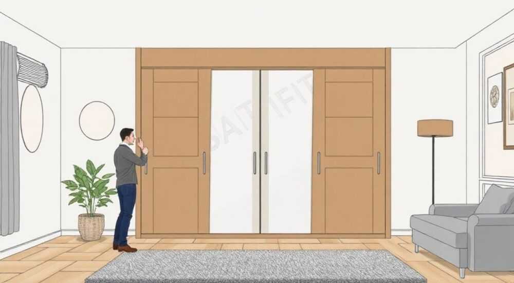 Как приподнять двери шкафа купе