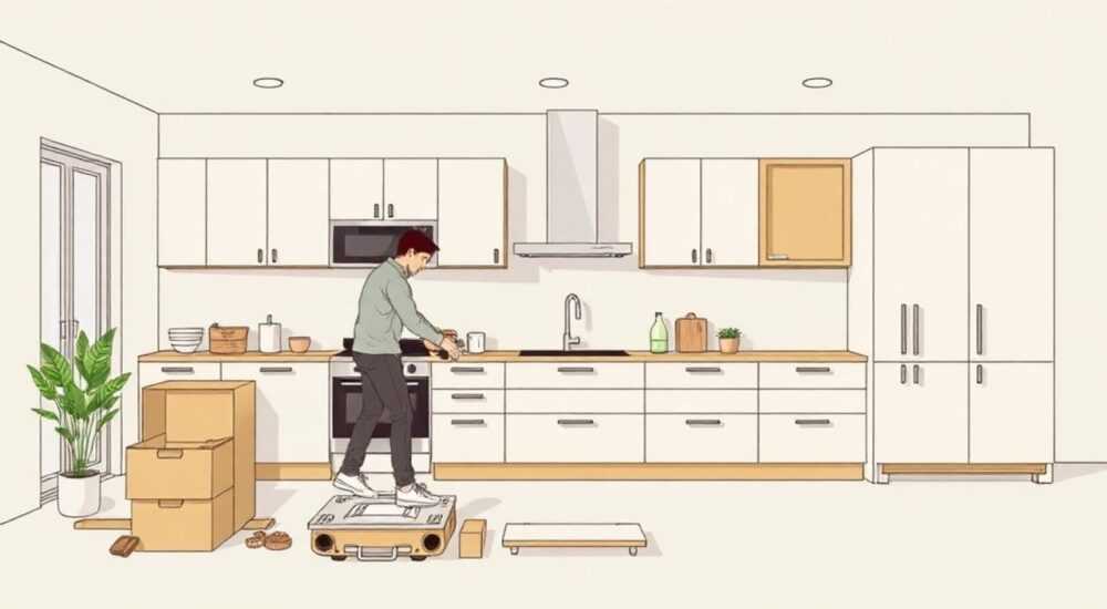 Как разобрать кухонный гарнитур для переезда