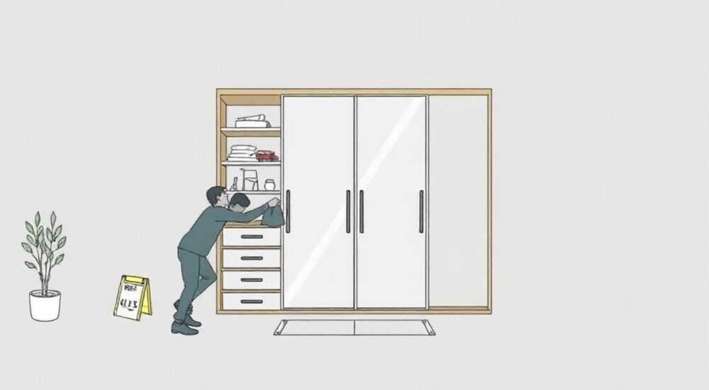 Как разобрать шкаф купе 3 х дверный при переезде