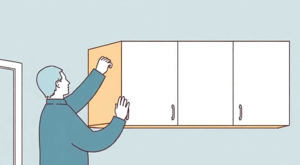 Как регулировать крепежи на навесных шкафах