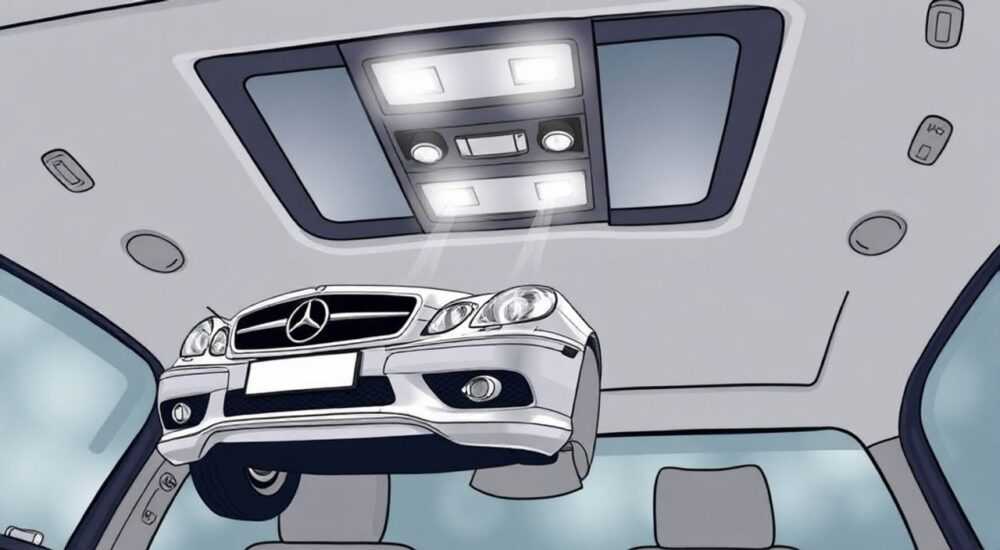 Как снять потолочный светильник мерседес w203