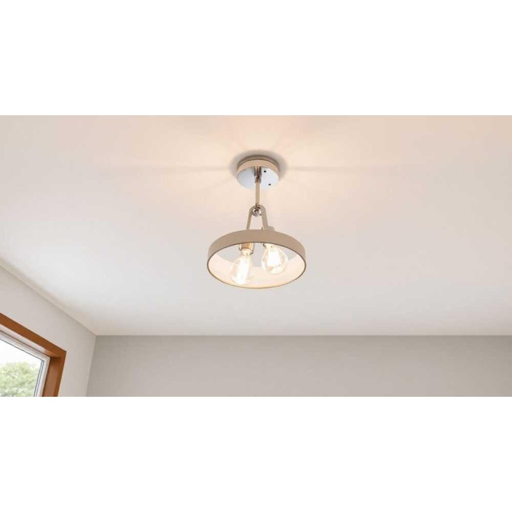 Как установить двойной светильник в натяжной потолок