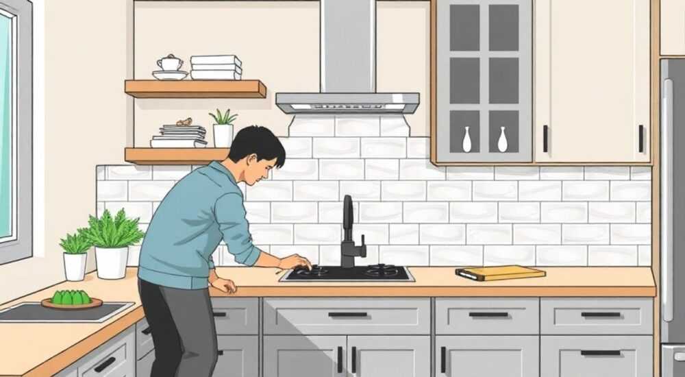 Как установить фартук на кухонный гарнитур угловой