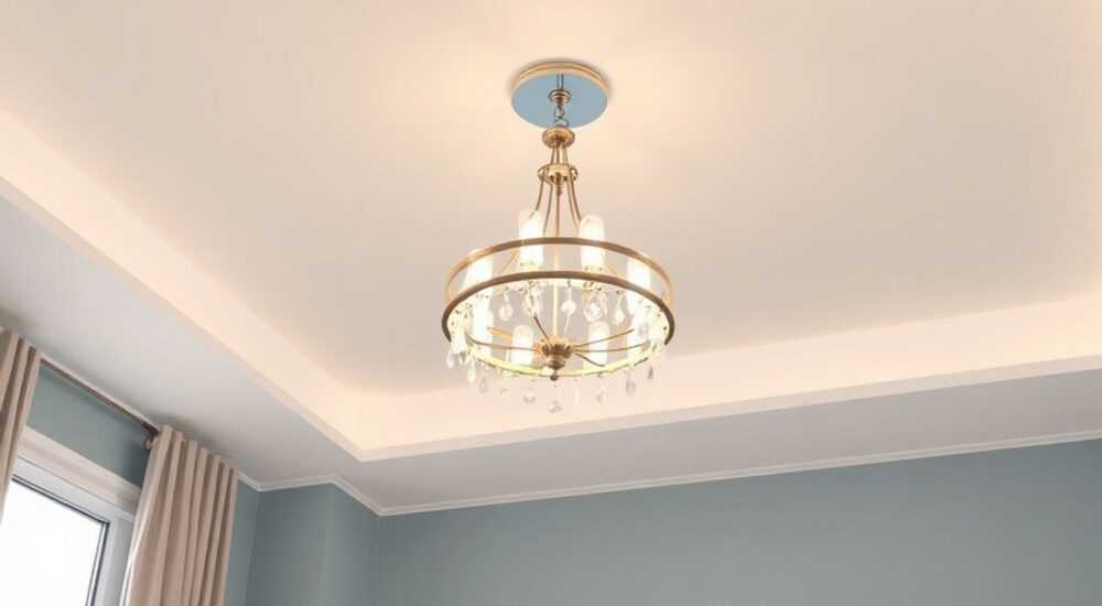 Как установить лед люстру на потолок