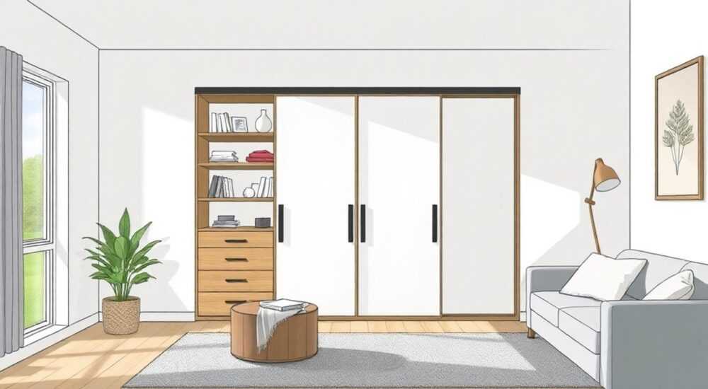 Как встроить шкаф купе в стену своими руками