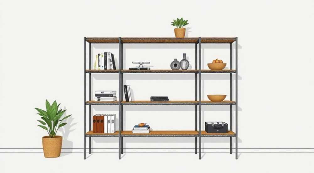 Как выглядит металлический стеллаж размером 150x80x30 см