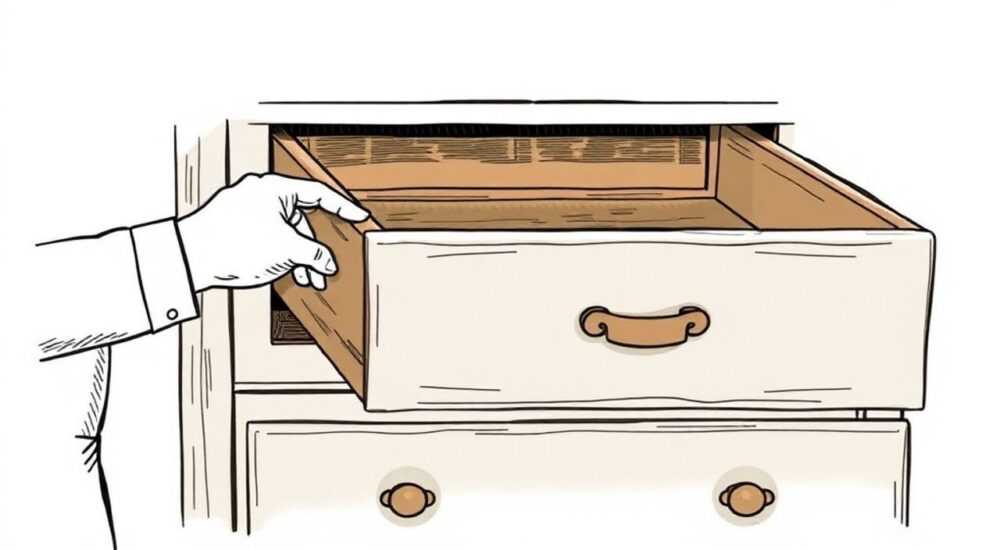 Как вытащить ящик из итальянского комода