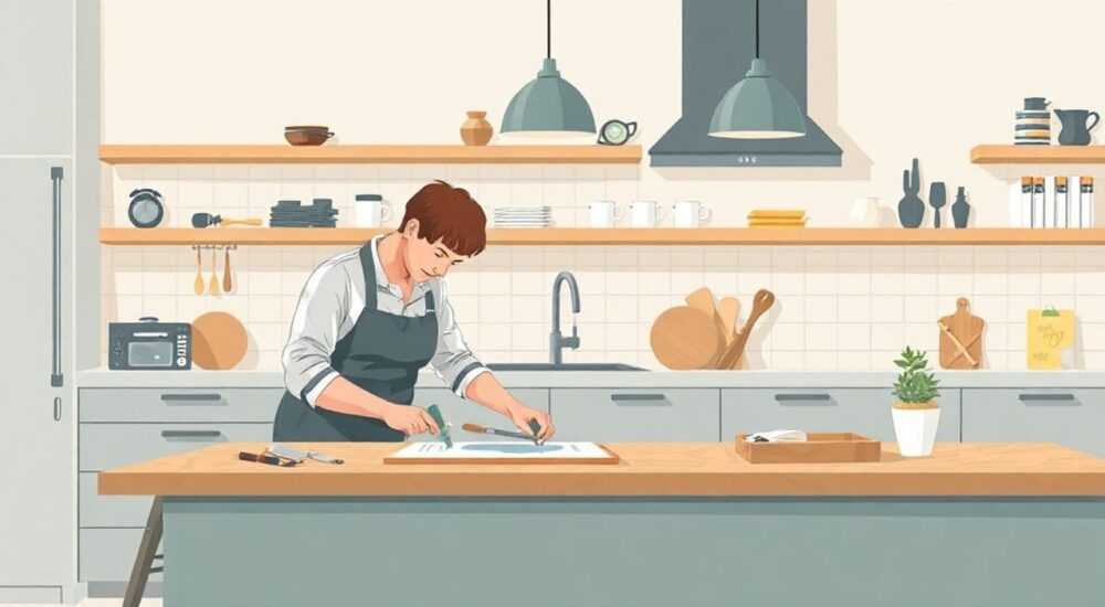 Как заделать порезы на кухонном столе