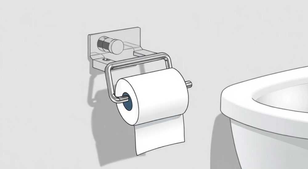 Как закрепить держатель для туалетной бумаги без сверления