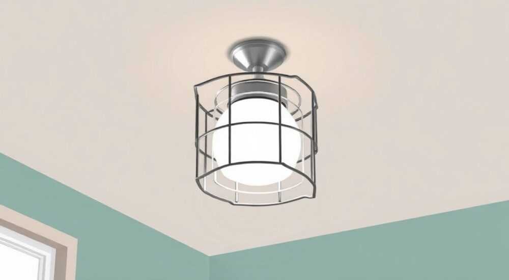 Как закрепить светильник на потолке грильято