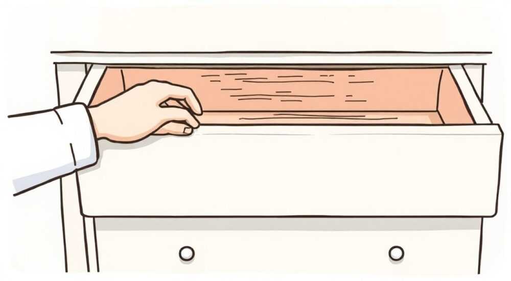 Как закрыть ящик комода