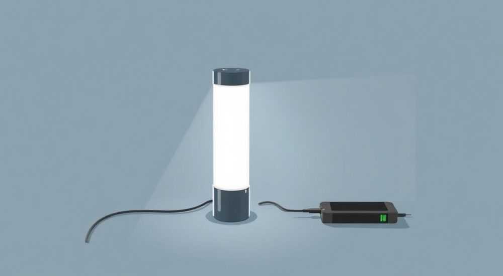 Как зарядить беспроводной светодиодный led светильник аккумулятором