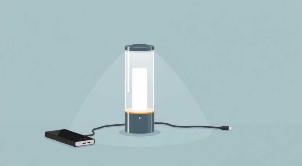 Как заряжать светильник usb