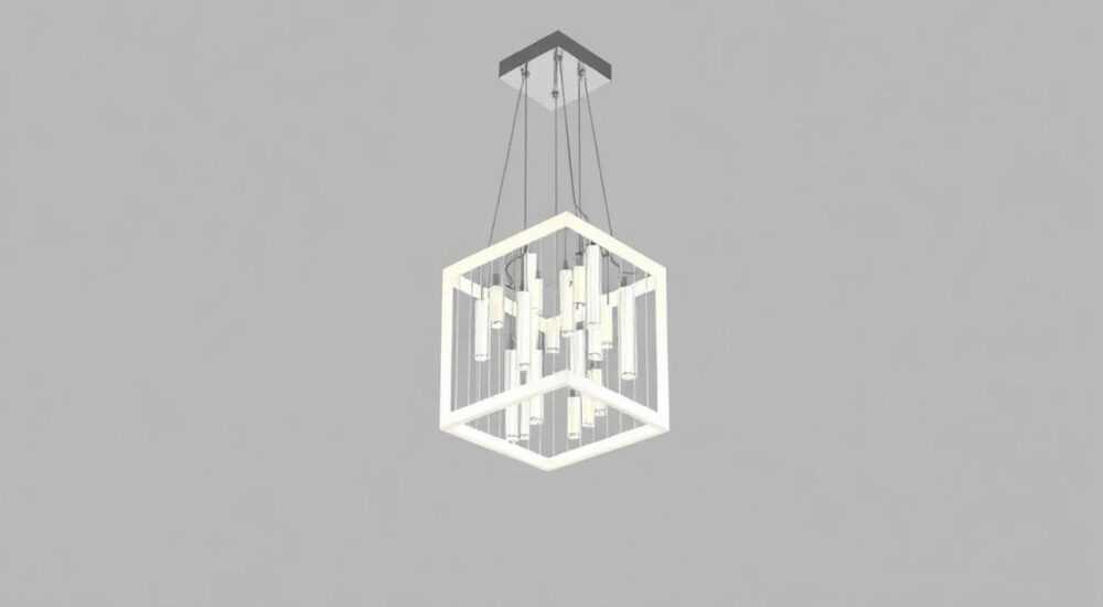 led люстра как собрать квадратные