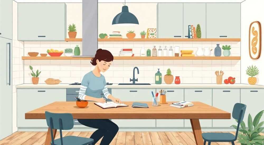По кухонному столу как писать