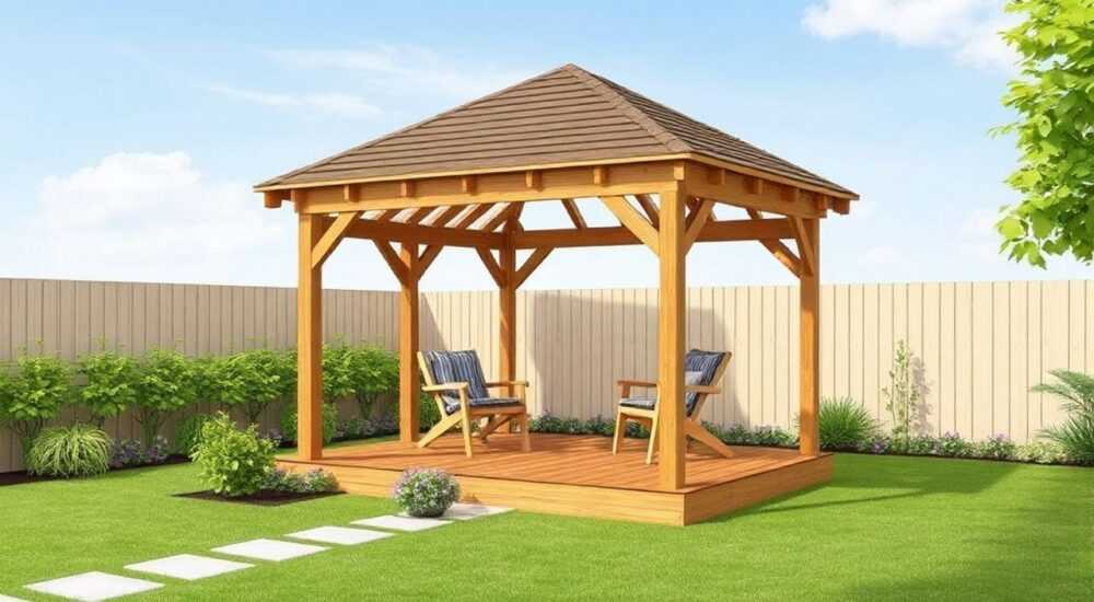 Беседка для дачи деревянная как построить
