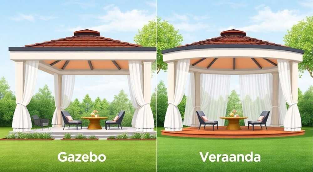 Чем отличается беседка от веранды фото