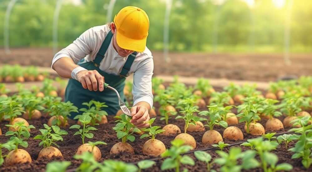 Чем подкормить картофель во время посадки