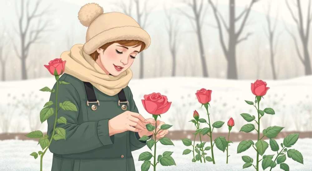Что делать с саженцем розы зимой