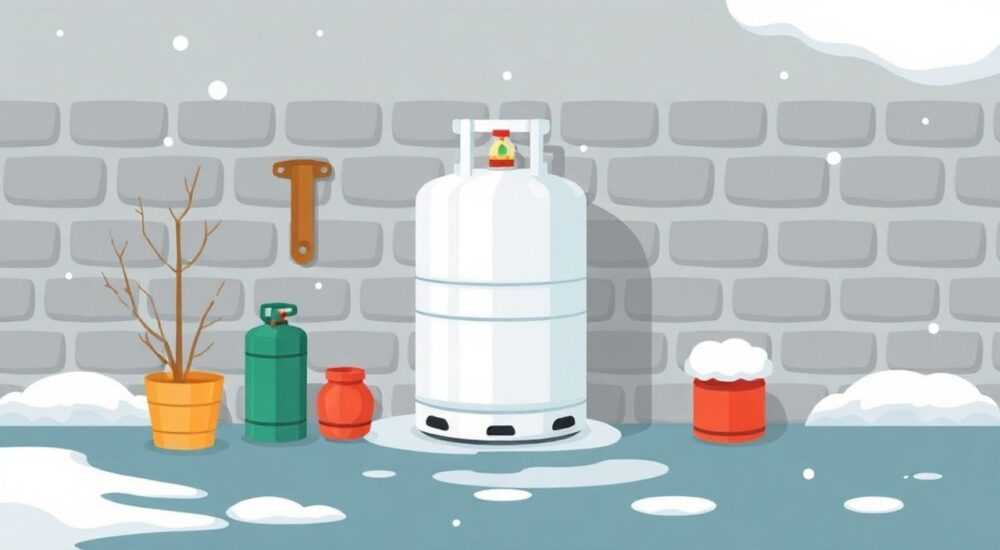 Где хранить газовый баллон на даче зимой