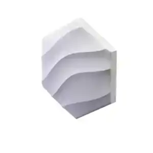 Гипсовая 3D панель HEKSA wave platinum глянцевое покрытие E-0008-pl