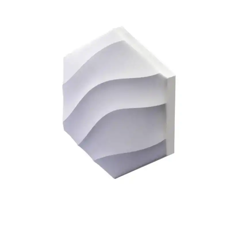 Гипсовая 3D панель HEKSA wave platinum глянцевое покрытие E-0008-pl Гипсовая 3D панель HEKSA wave platinum глянцевое покрытие E-0008-pl