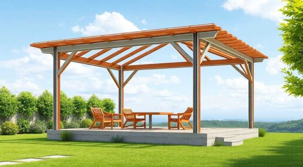Из какой профильной трубы делают беседки