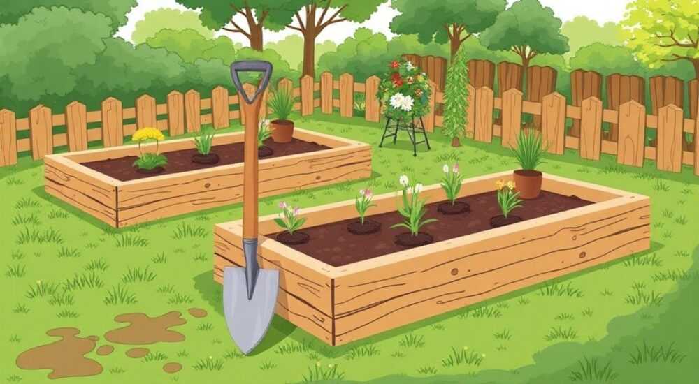 Как делать грядки на огороде из земли лопатой