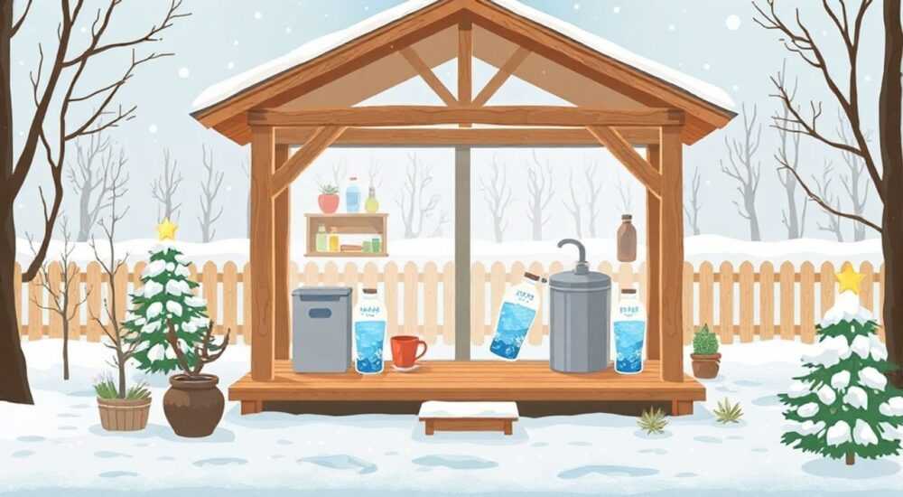 Как хранить воду на даче зимой