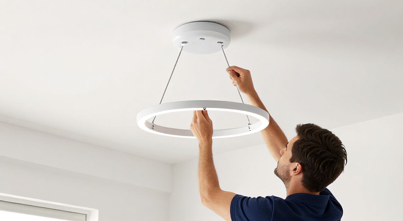 Как можно повесить led люстру к потолку