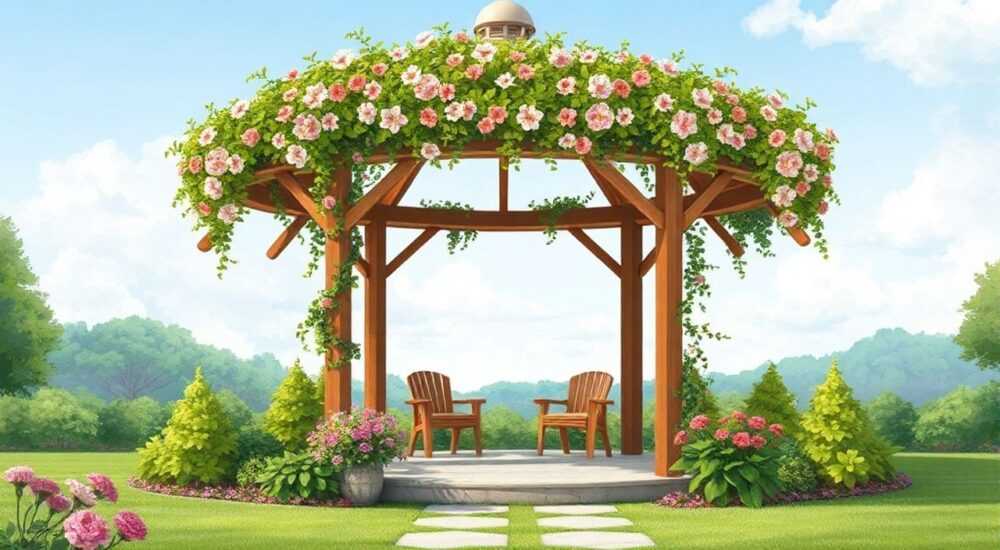 Как называется беседка обвитая цветами