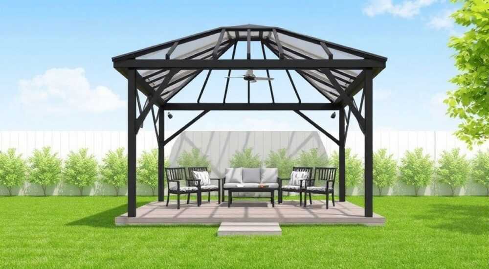 Как обшить железную беседку