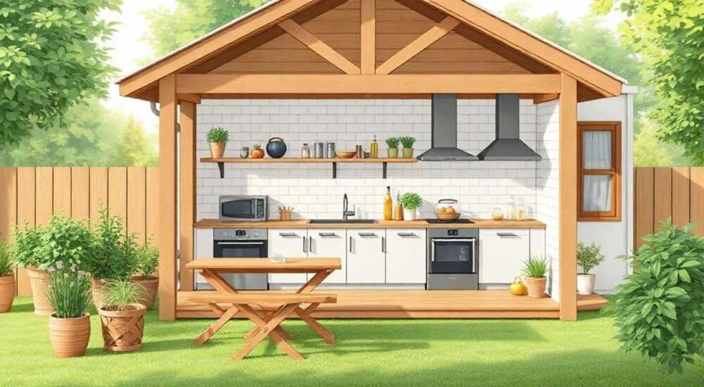 Как обустроить летнюю кухню на даче