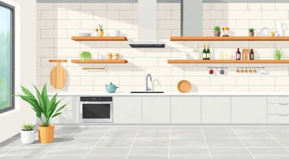 Как почистить керамическую плитку на кухне