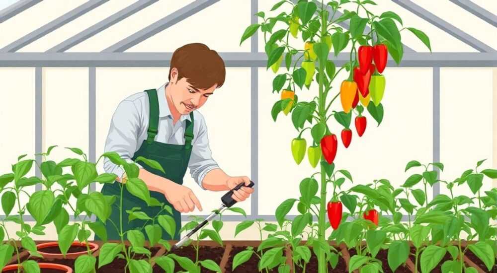 Как подвязывать перцы в теплице