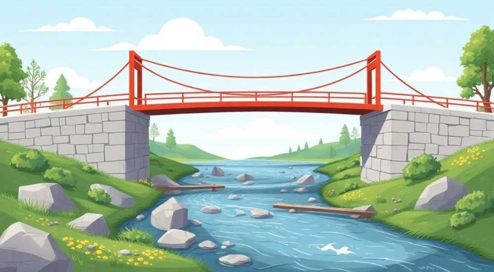 Как построить мостик через ручей на даче