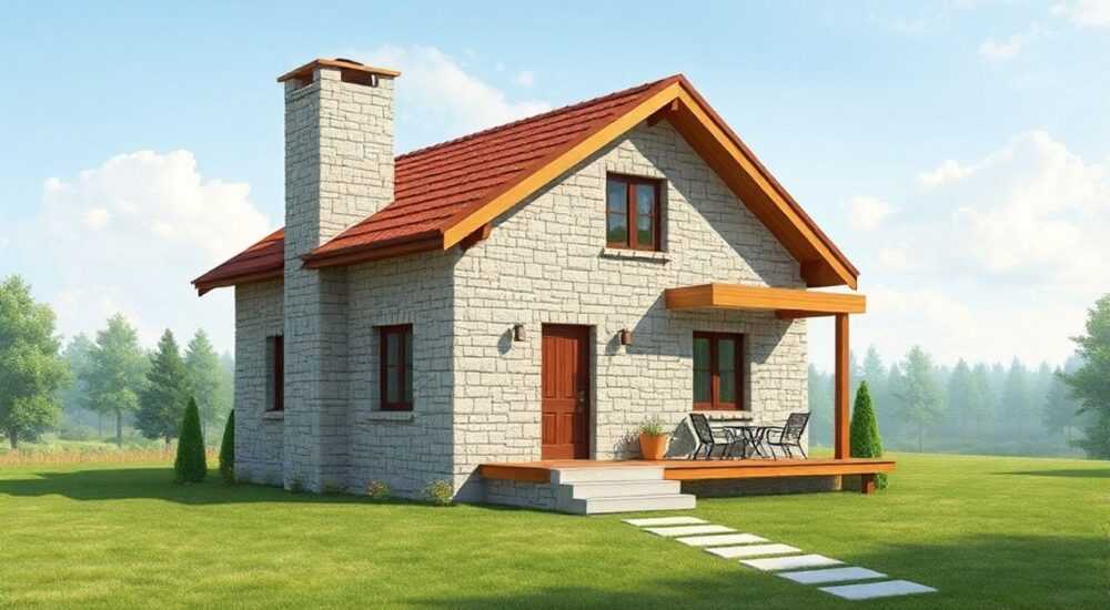 Как построить на даче дом из камней