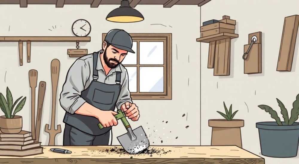 Как поточить лопату на даче своими руками