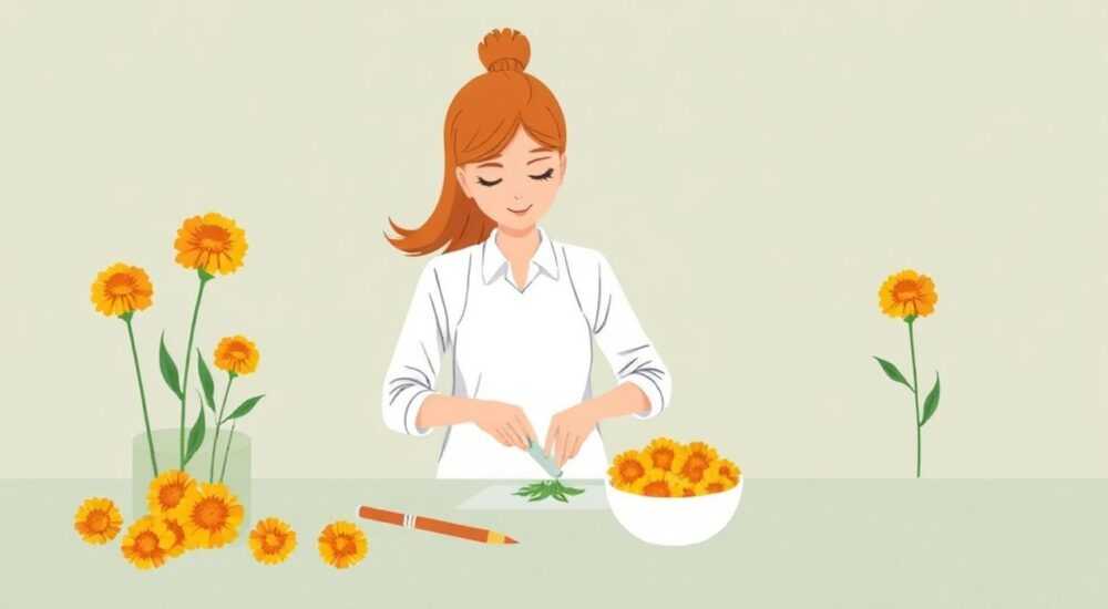 Как прищипнуть бархатцы