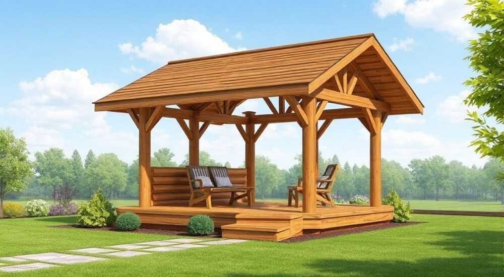 Как сделать беседку из бруса