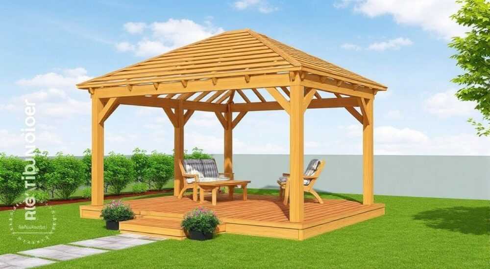 Как сделать деревянную беседку из 100 бруса