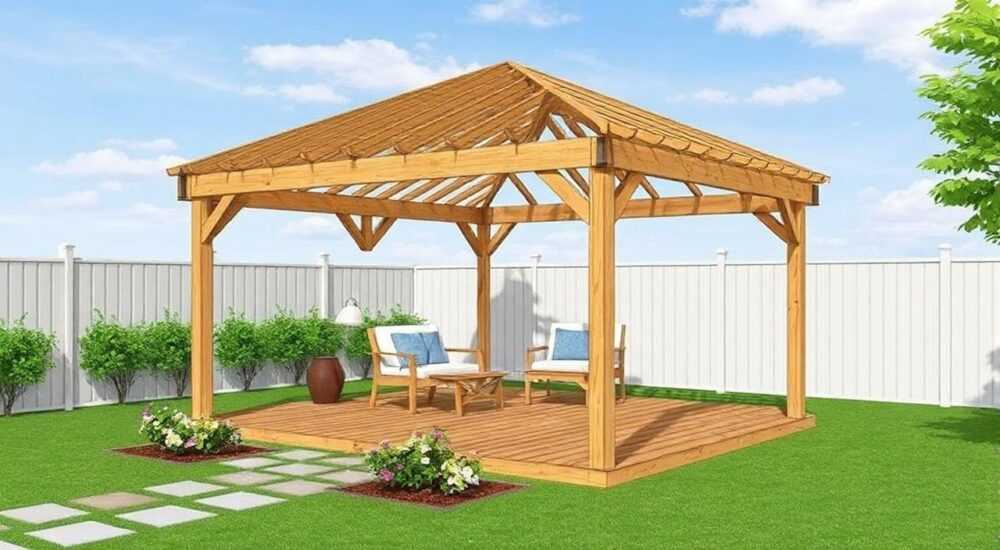 Как сделать из бруса беседку 10×10 брус