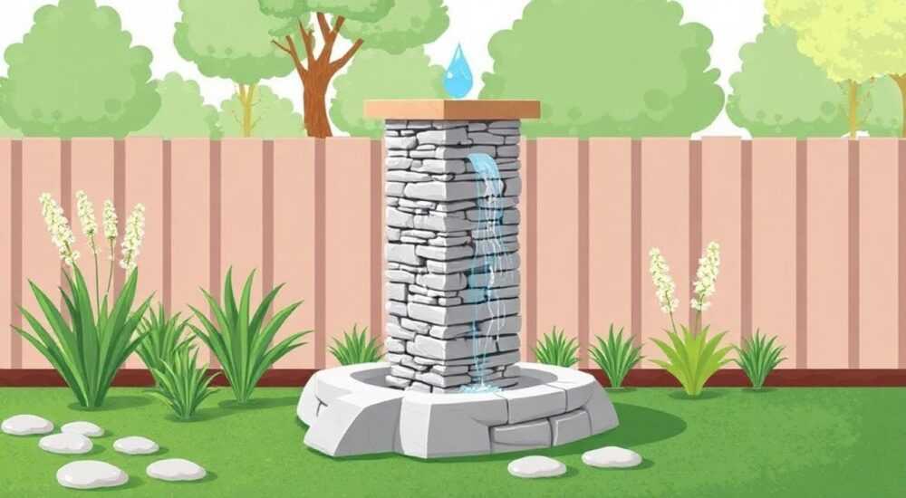 Как сделать колонку для воды на даче своими руками